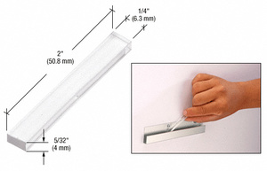 CRL Clear 5/32" x 1/4" x 2" Plastic Setting Blocks