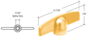 CRL Gold T-Crank Handle with 11/32" Spline