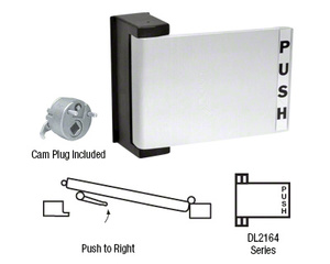 CRL Aluminum Universal Push-Pull Paddle Handle - Push to Right