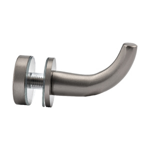 Brushed Nickel Through-Glass Robe Hook