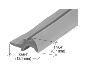 CRL Gray 33/64" Wide Glazing Spline - 1000' Roll