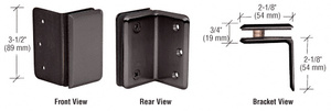 CRL Oil Rubbed Bronze Pinnacle and Prima Series Wall Mount Bracket