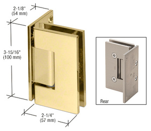 CRL Unlacquered Brass Vienna 044 Series Wall Mount Offset Back Plate Hinge