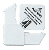 CRL White 5/16" Plastic Square Cut Screen Corner with Warning
