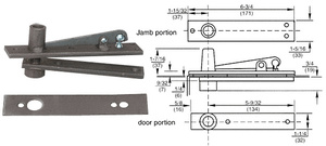 Rixson® Center-Hung Top Pivot with Dark Bronze Cover Plate