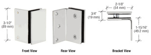 CRL Satin Chrome Geneva Series Wall Mount Bracket