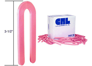 CRL Red 1/8" x 3-1/2" Plastic Horseshoe Shims