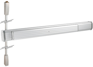 CRL Satin Aluminum 48" x 96" Jackson® 1275 Push Pad Surface Vertical Rod Panic Exit Device