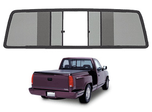 CRL Duo-Vent Four Panel Slider with Solar Glass for 1967-1972 Large Window GMC/Chevy Truck