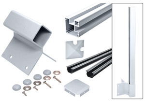 CRL Clear Anodized 1100 Series Outiside 90 Degree Fascia Mount Post Kit