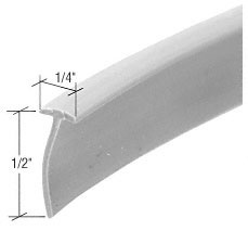 CRL Gray 1/4" x 1/2" Storm Door Sweep 37" Long