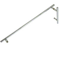 Polished Nickel 6" X 24" Ladder Pull Towel Bar/Handle Combo