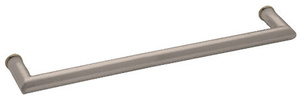 CRL Brushed Nickel 24" MT Series Round Tubing Mitered Corner Single-Sided Towel Bar