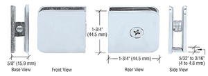 CRL Polished Chrome Traditional Style Fixed Panel U-Clamp