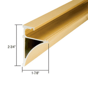 CRL Brite Gold Anodized 96" Aluminum Shelving Extrusion for 3/8" Glass