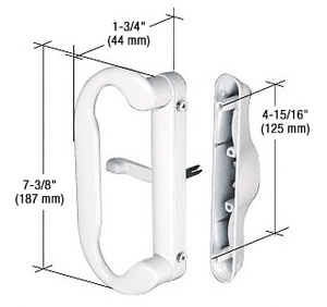 CRL White Mortise - Style Handle 4-15/16" Center-to-Center Screw Holes