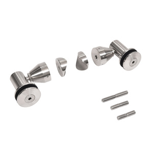 CRL Brushed Stainless Double Arm Swivel Fitting Set for 1/2" Glass