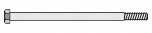 CRL-U.S. Aluminum Assembly Screw 1/4-20 x 4-1/2" ,Zinc Plated- 50/Pk