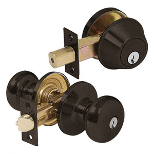 CRL Oil Rubbed Bronze Parkland Steel Security Door Combination Lock Set
