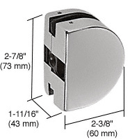 CRL Brushed Stainless PTH Series Glass Mounted Patch Lock Keeper