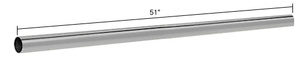 CRL Brushed Nickel 51" Support Bar Only