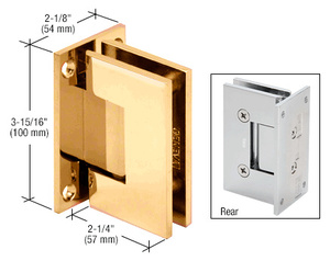 CRL Gold Plated Vienna 037 Series Wall Mount Full Back Plate Hinge
