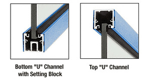 CRL Custom Color and Length U-Channel with Roll-In Top Load Gasket