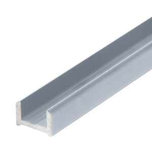 Satine 95" (2.49 m) Low Profile Aluminum Glazing Channel for 3/8" Glass