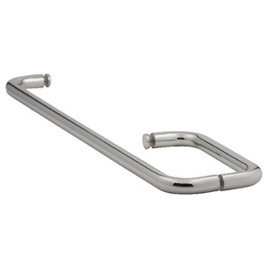 Polished Stainless Steel 8" x 22" Towel Bar Handle Combo without Washers