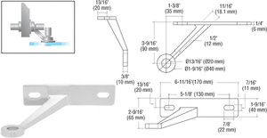 CRL Right Hand Polished Stainless Regular Duty Spider Fitting Single Arm Wall Mount Frame