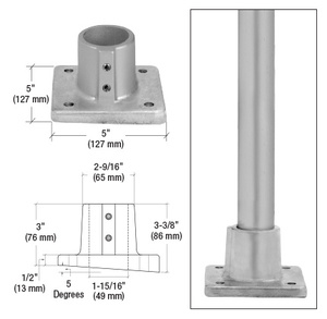 CRL Satin Anodized ACRS Ramp Floor Flange