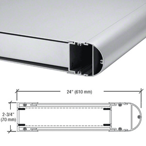 CRL7110 Series Silver Metallic 72" Standard Size Round Fascia - 24" Projection System