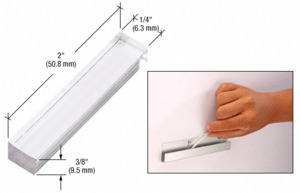 CRL Clear 3/8" x 1/4" x 2" Plastic Setting Blocks