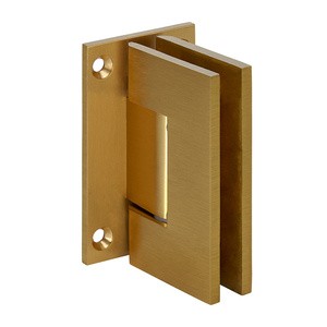 CRL Satin Brass Geneva 537 Series Wall Mount Full Back Plate Standard Hinge With 5 Degree Offset