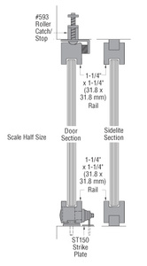 CRL-Blumcraft® Painted Sidelite Tempered - 1/2" Glass