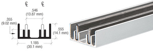 CRL Satin Anodized Aluminum Lower Track For Large Sliding Panel