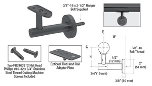 RUBY.Q Wall Bracket for 6 Rods, Vertical/Horizontal Bracket for