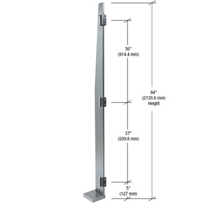 CRL Brushed Stainless Metropolis 84" Right End Post