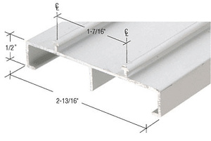 CRL Satin Anodized 2-13/16" Deep Mirror Door Track- 12' Long