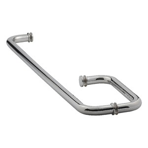 Polished Stainless Steel 8" x 24" Towel Bar Handle Combo with Washers