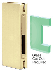 CRL Polished Brass 4" x 10" Custom Keeper for Center Locks with Deadlocks