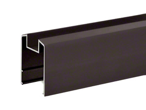 CRL Matte Bronze 200, 300, 350 and 400 Series 241" Long Horizontal Double Glass Mid-Rail