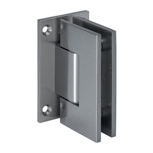 CRL Brushed Satin Chrome Geneva 537 Series Wall Mount Full Back Plate Standard Hinge With 5 Degree Offset