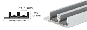 CRL Satin Anodized Lower Track with Fiber Inserts