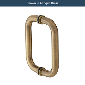 Satin Brass 6" Standard Tubular Back to Back Handles with Washers