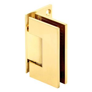 Polished Brass Wall Mount with Offset Back Plate Designer Series Hinge