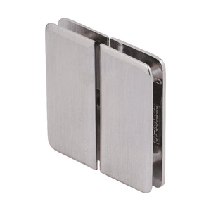 CRL Brushed Nickel Petite 182 Series 180 Degree Glass-to-Glass Hinge Swings In Only