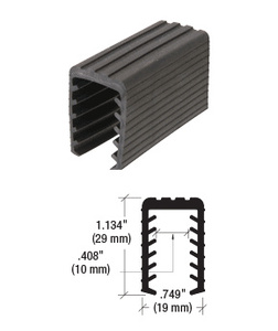 CRL Joint en vinyle rigide pour profilé en U, lisse, 14,3 mm (9/16 po), coloris noir – rouleau de 30,5 m (100 pieds)