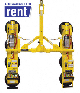 CRL Wood's Powr-Grip® DC Model P2 Two Channel 4-1/2' Spread Vacuum Lifting Frame - For Flat Material