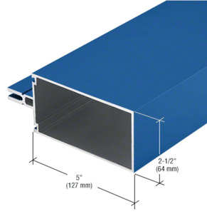 CRL-U.S. Aluminum 5" Vertical/Horizontal Mullion for 1" Glazing, Custom Paint - 24'-2"